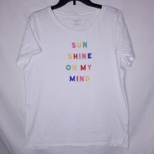 Talbots Shirt 1X White Sunshine On My Mind